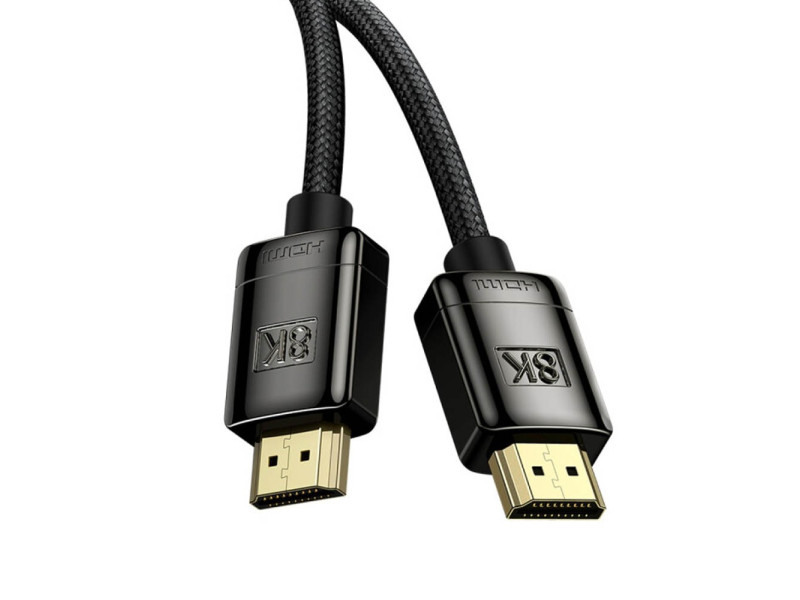 BASEUS HDMI 8K TO HDMI 8K CABLE 2M 8K X 60 HZ ZINC ALLOY (WKGQ000201)