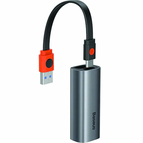 BASEUS STEEL CANNON SERIES USB A & TYPE-C GIGABIT LAN ADAPTER