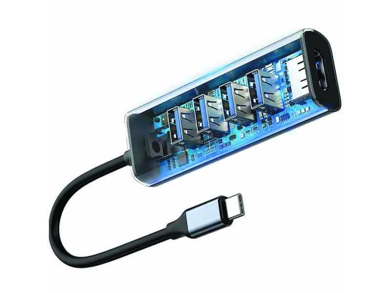 Baseus Enjoy series Type-C to USB3.0*4+HDMI HD intelligent HUB