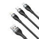 Baseus Flash Series Two-for- Three Data Cable 100w (Ca2t3-g1)