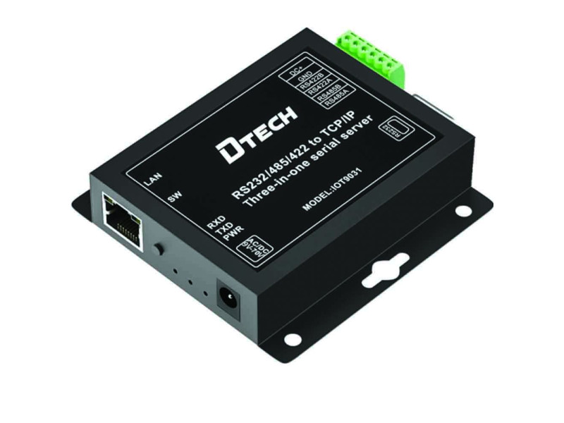 DTECH  SERIAL SERVER RS232/422/485 TO TCP IP ETHERNET SERIAL PORT TO NETWORK RS 232/422/485 TO TCP-IP CONVERTER