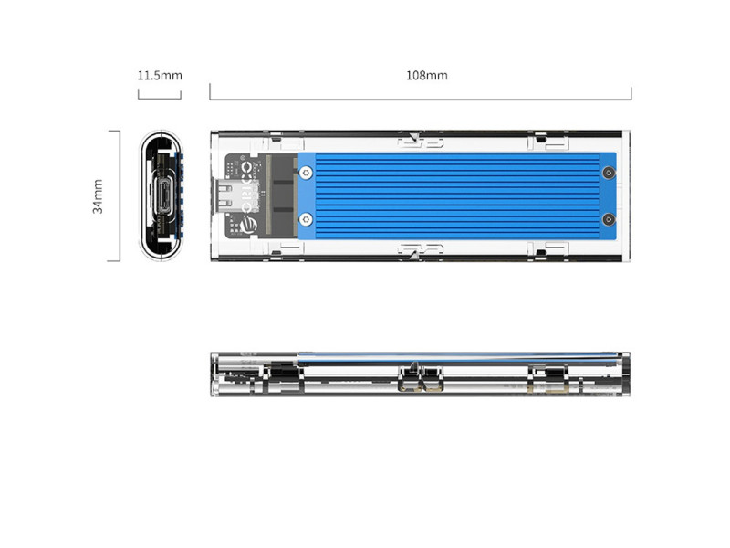 ORICO TCM2-C3 NVMe M.2 SSD ENCLOSURE