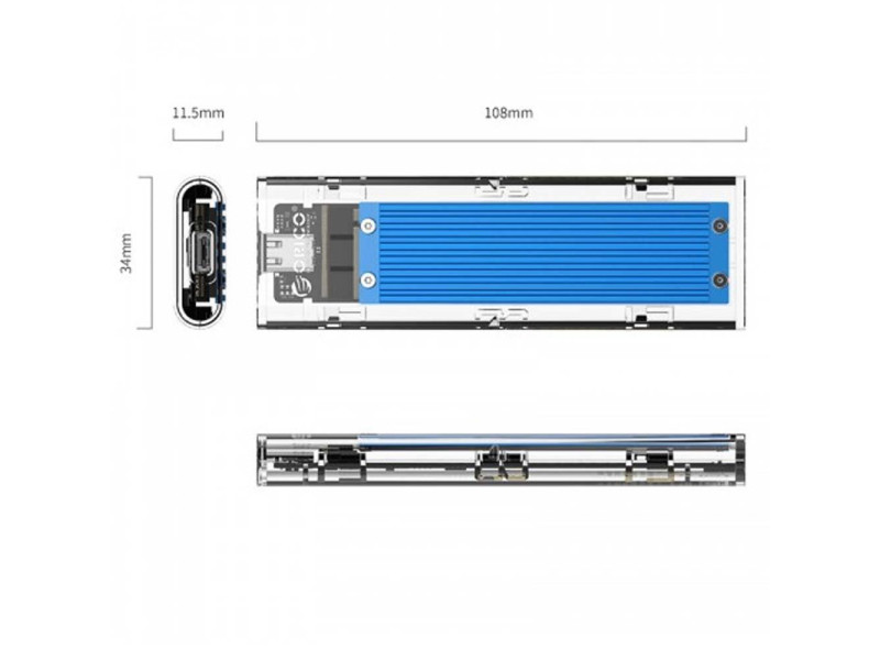 ORICO TCM2-C3 10GBPS NVMe M.2 SSD ENCLOSURE