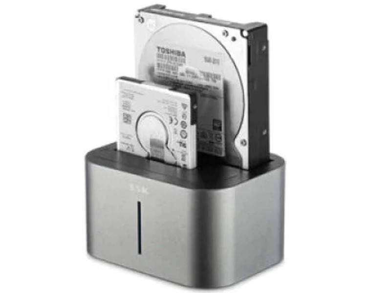 SSK DK100 2-Bay for 2.5 3.5 HDD SSD USB 3.0 to Adapter Hard Drive Enclosure Docking Station