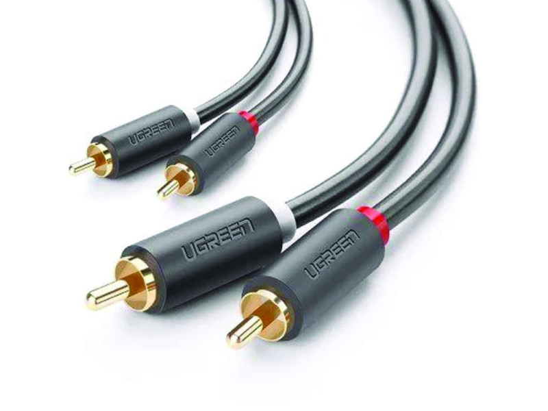 UGREEN 2RCA MALE TO 2RCA MALE STEREO AUDIO VIDEO CABLE 2M (10518)