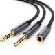 UGREEN 3.5MM FEMALE TO 2MALE AUDIO CABLE BLACK (20899)