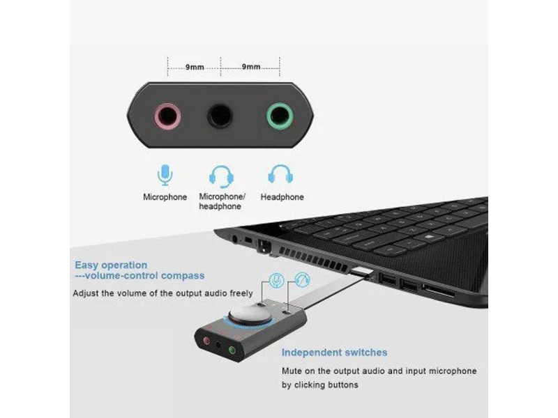 UGREEN USB 2.0 External Stereo Sound Adapter (40964)