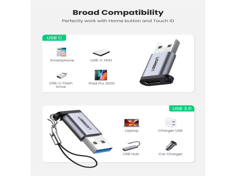 UGREEN USB C ADAPTER USB A 3.0 TO USB 3.1 TYPE C CONNECTOR (50533)