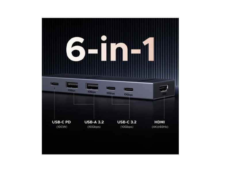 UGREEN 6 IN 1 USB C DOCKING STATION CM818 (45363)