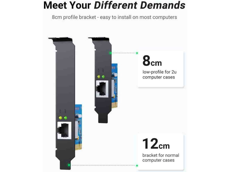 UGREEN GIGABIT PCI-E NETWORK ADAPTER (30771)