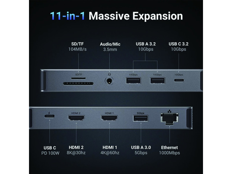 UGREEN REVODOK PRO 11 IN 1 DOCKING STATION CM681(15965)