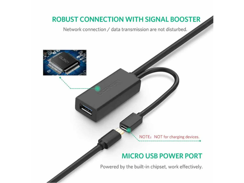 UGREEN USB 3.0 EXTENSION CABLE 10M (20827)