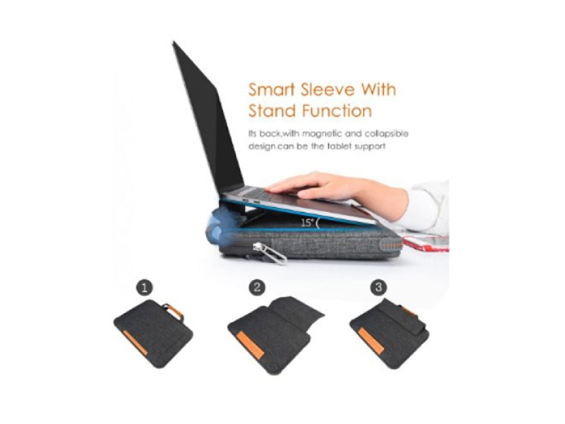 Wiwu Smart Stand Sleeve For 13-Inch and 15-Inch Apple MacBook