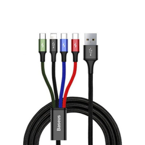 BASEUS 4 IN 1 RAPID SERIES CABLE 2X TYPE-C, LIGHTNING & MICRO USB