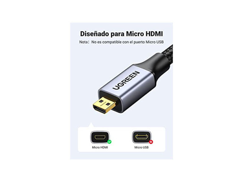 UGREEN 4K 60HZ MICRO HDMI 2.0 TO HDMI CABLE 1.5M (10550)