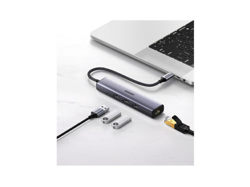 UGREEN USB-C HUB WITH GIGABIT ETHERNET ADAPTER CM475(20920)