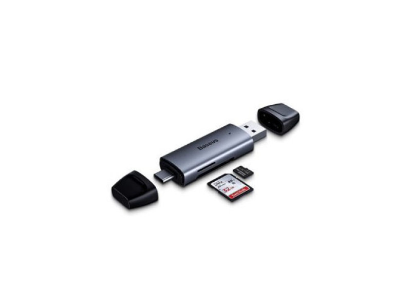 BASEUS LENTIL CABIN CARD READER USB 3.0 MICRO SD/TF SD CARD DUAL TYPE C/ USB CADKQ-B0G