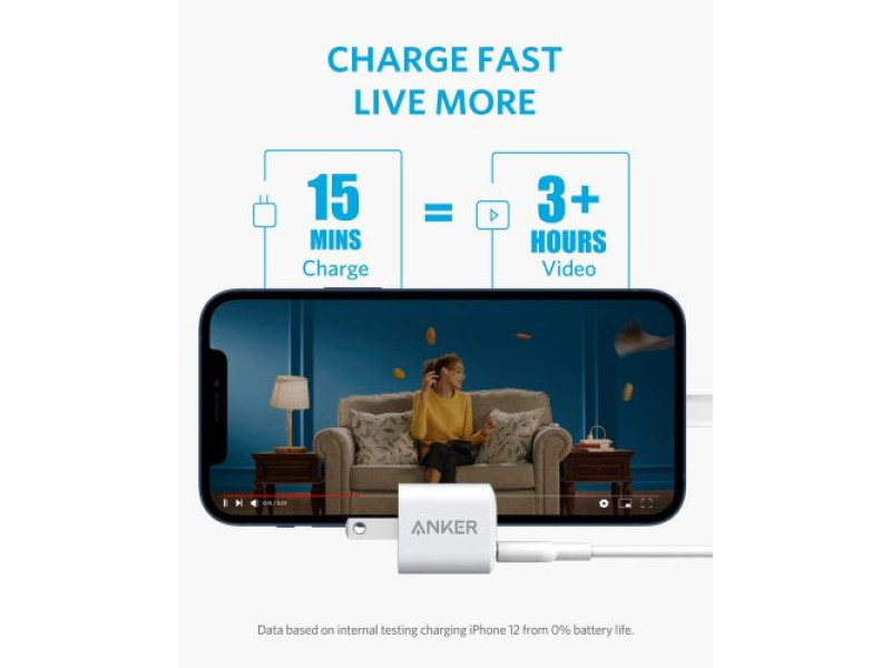 Anker IQ3 20W Nano USB-C Powerport PD Wall Fast Charger