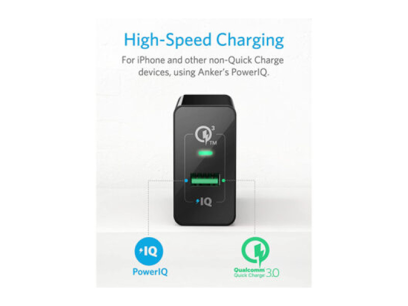 Anker PowerPort+1 18W Quick Charge 3.0 USB Wall Charger