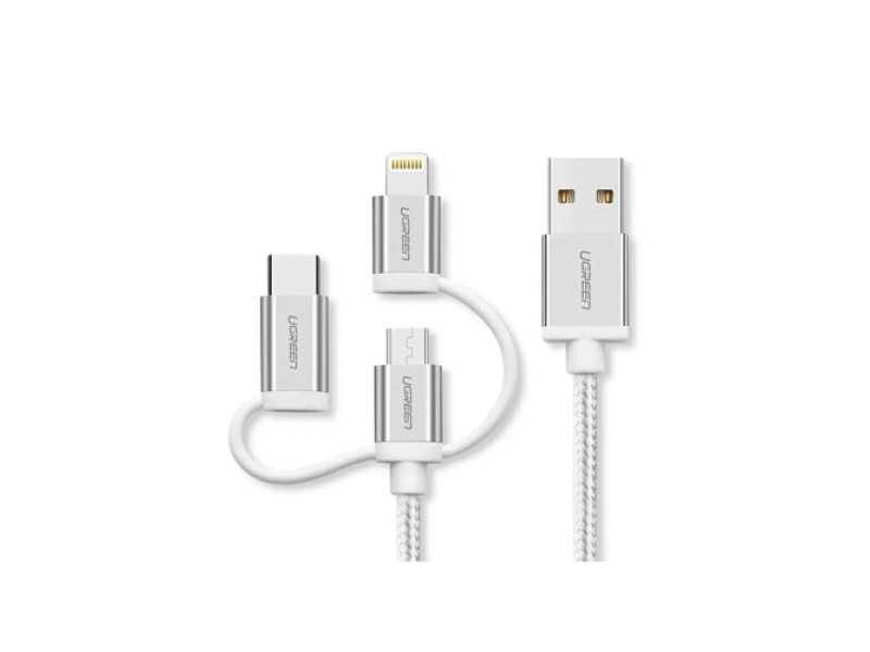 UGREEN 3-IN-1 CHARGING DATA CABLE 1.5M(50203)