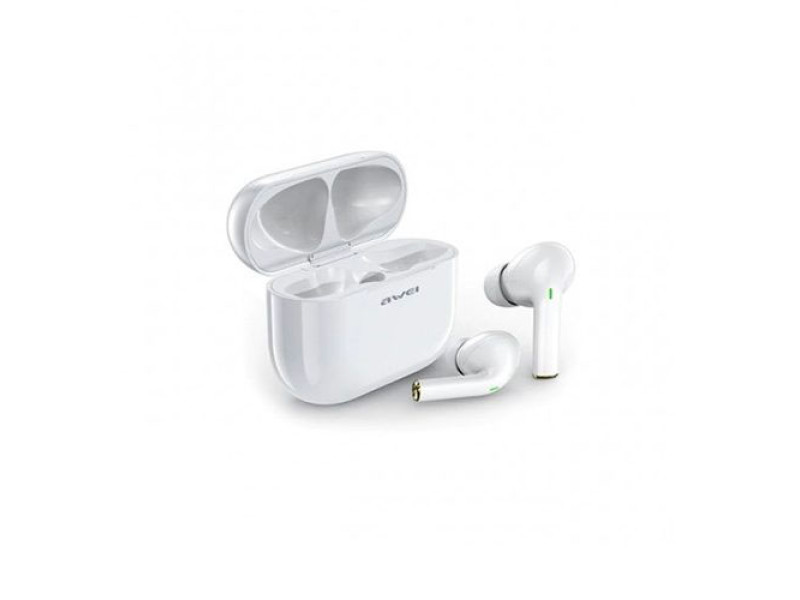 Awei T29 True TWS Bluetooth Smart Touch Sports Dual Earbuds With Charging Case White