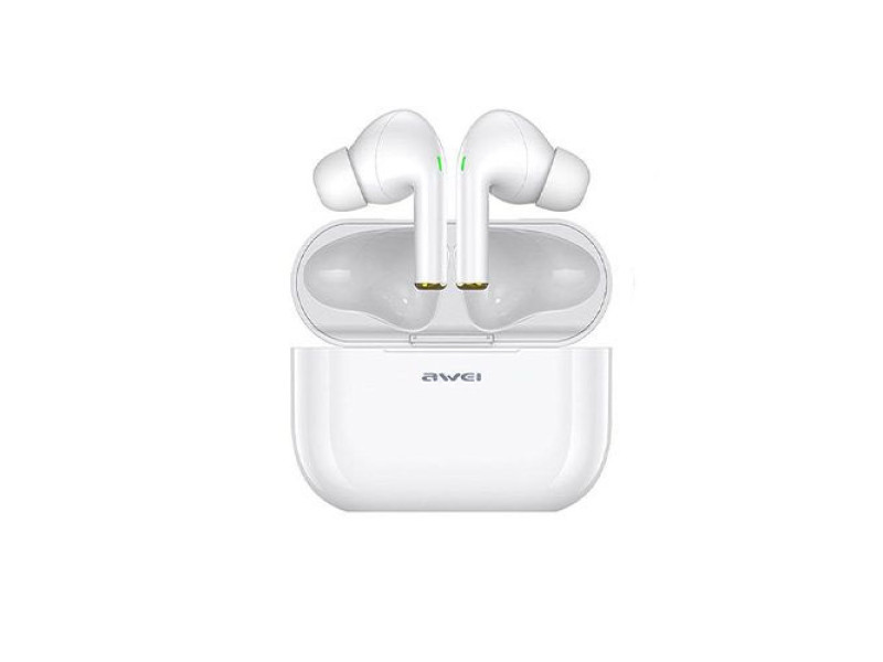 Awei T29 True TWS Bluetooth Smart Touch Sports Dual Earbuds With Charging Case White