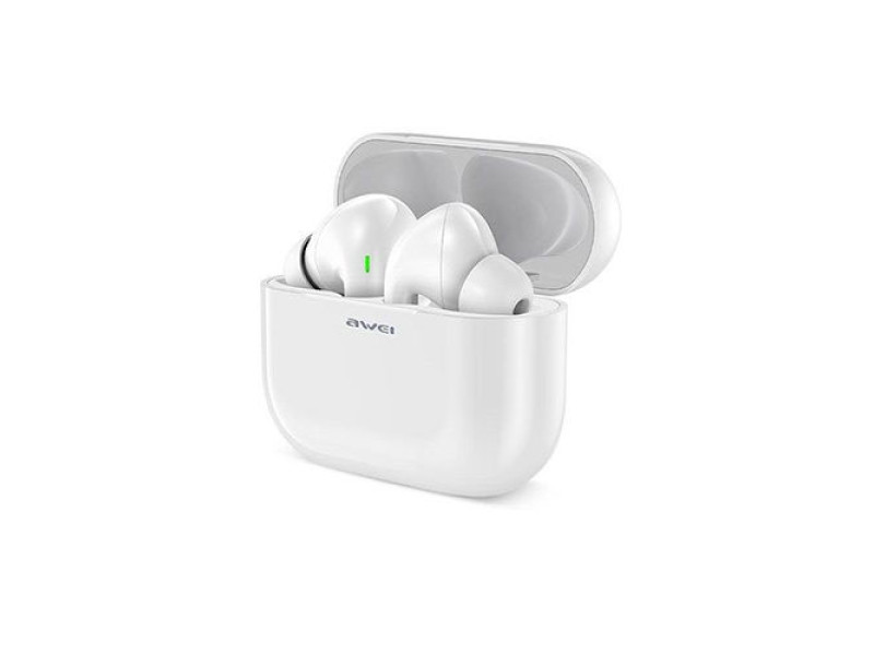 Awei T29 True TWS Bluetooth Smart Touch Sports Dual Earbuds With Charging Case White