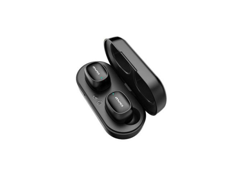 Awei T13 Touch TWS Dual Ear Bluetooth Earbuds With Charging Doc