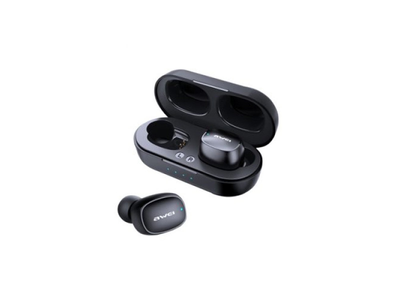 Awei T13 Touch TWS Dual Ear Bluetooth Earbuds With Charging Doc