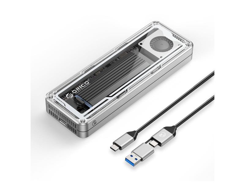 ORICO AAGM2 TRANSPARENT USB 4 40GBPS NVME SSD ENCLOSURE