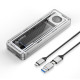 ORICO AAGM2 TRANSPARENT USB 4 40GBPS NVME SSD ENCLOSURE