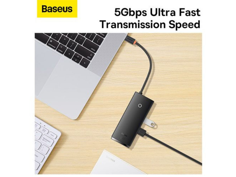 BASEUS LITE SERIES 6-IN-1 USB-C DOCKING STATION (WKQX050101)