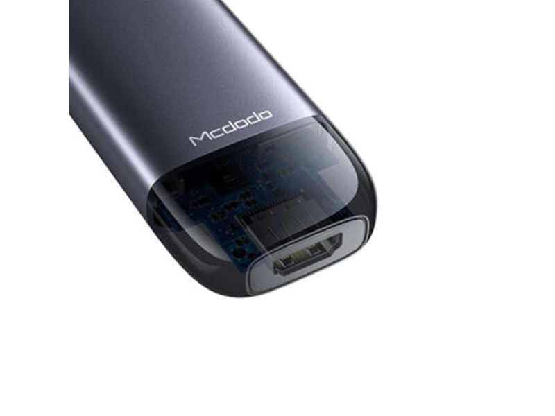 Mcdodo HU-7740 6 in 1 HUB HDMI USB-A 3.0*2; USB-C PD 100W SD/TF Card Slot