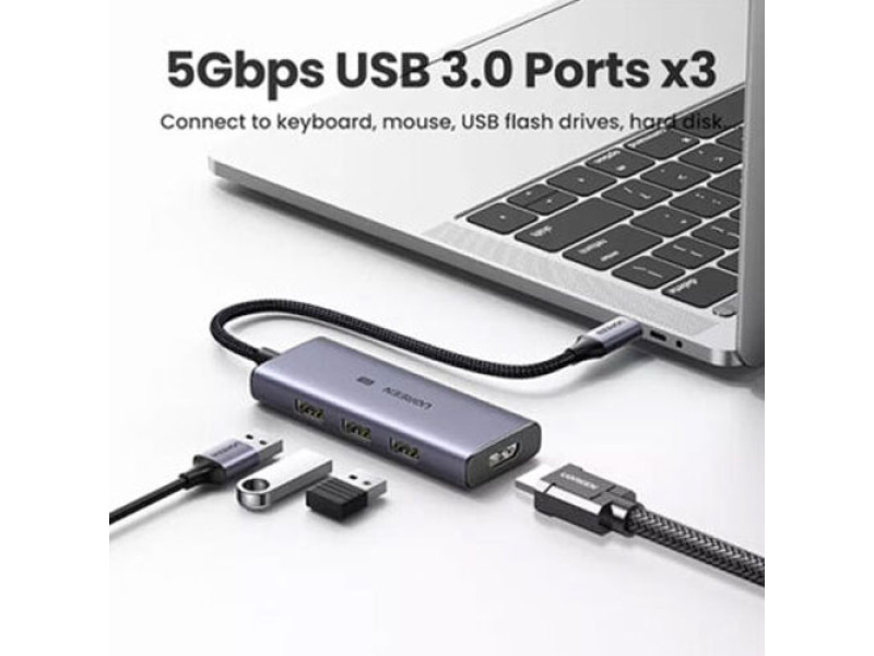 UGREEN USB-C 8K 60HZ 4 in 1 MULTIFUNCTION HUB (50629)