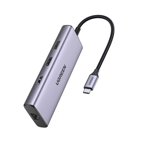 UGREEN USB C 4K 60HZ DUAL HDMI 9 IN 1 HUB (90119)