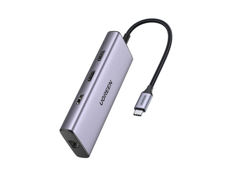 UGREEN USB C 4K 60HZ DUAL HDMI 9 IN 1 HUB (90119)