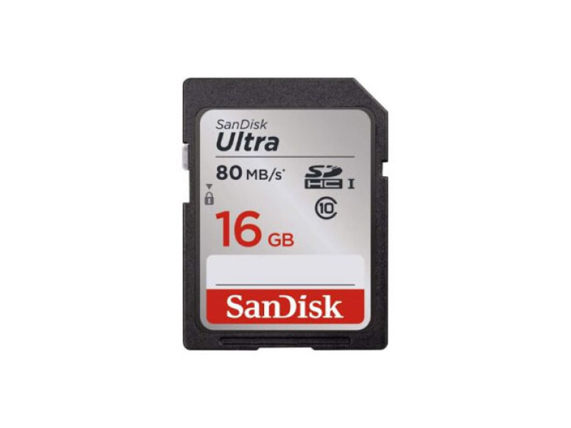 SanDisk Ultra 16GB Class 10 SDHC UHS-I Memory Card