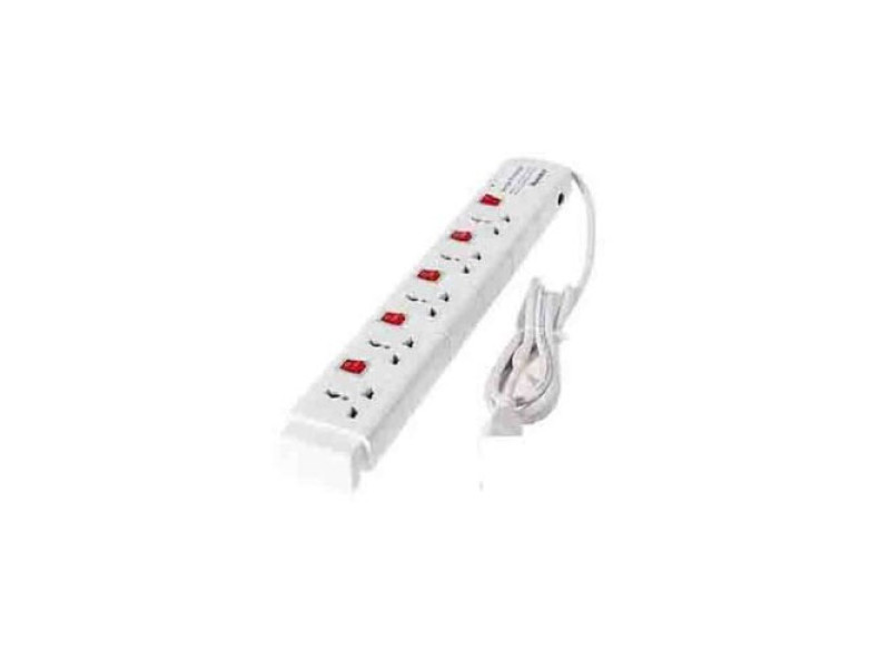 Huntkey PZC504 3 Pin 5 Port White PowerStrip