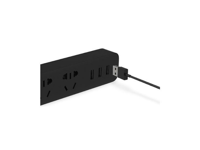 Xiaomi Mi Power Strip 3 Sockets / 3 USB Ports Black (XMCXB01QM)