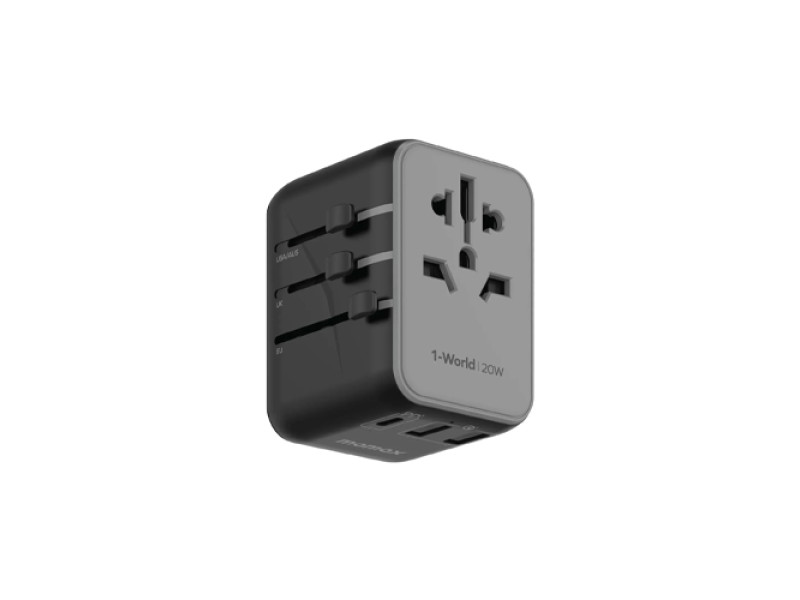 MOMEX 1-WORLD TRAVEL ADAPTER 20W(UA11)